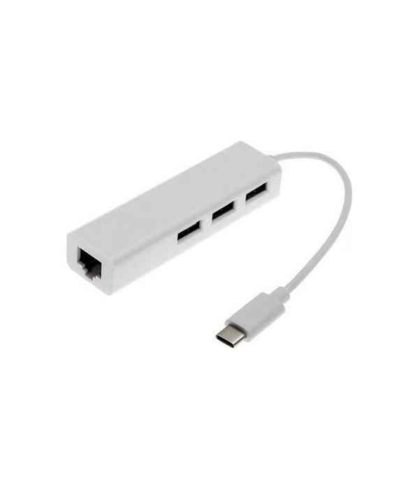 3 Port Multi-Function Lan Adapter For Macbook White