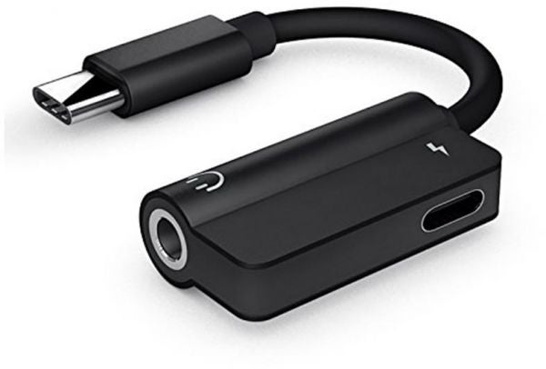 2-in 1 Type-C Audio Cable Black - Image 2