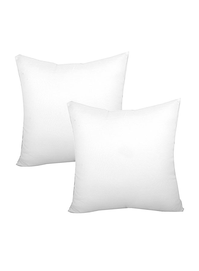 Kuber Industries 2-Piece Plain Cushion Filler Set Chair Cushion Cotton White 40 x 40centimeter