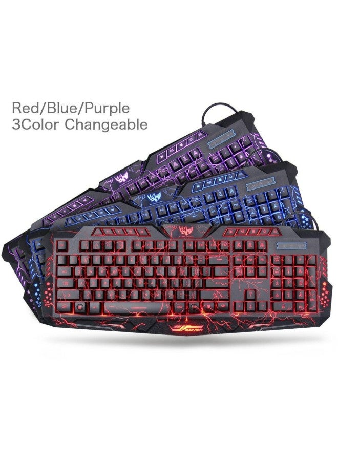 Generic - LED Backlight Wired Gaming Keyboard Black - Image 1