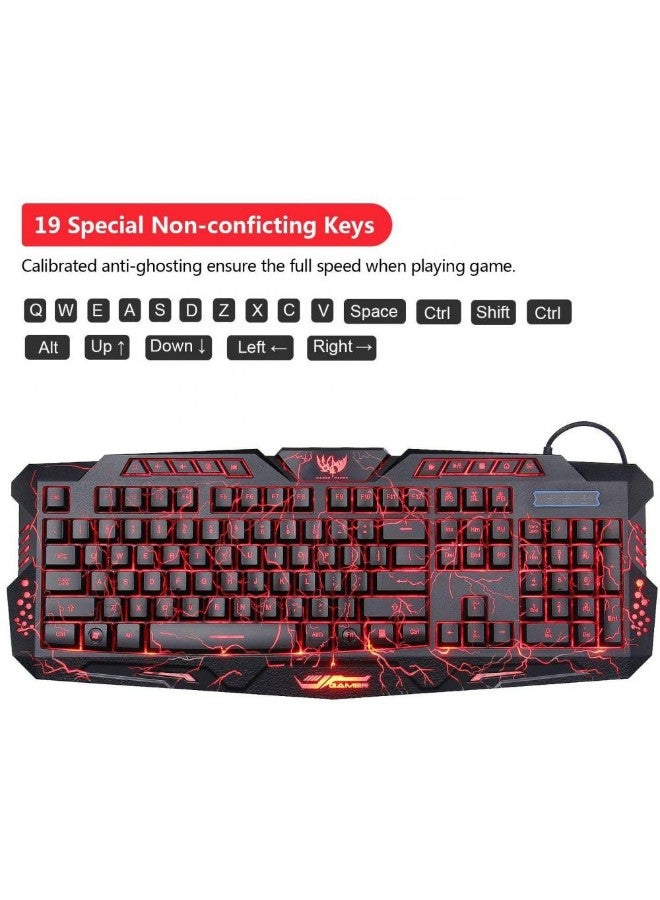 Generic - LED Backlight Wired Gaming Keyboard Black - Image 1