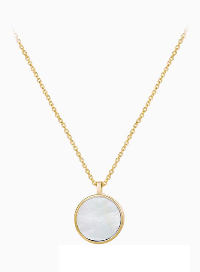 S.Leaf - Karma Circle Mother Of Pearl Necklace - Image 1