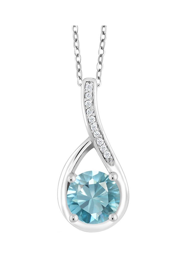 GEM STONE KING Zircon and Diamond Infinity Pendant 