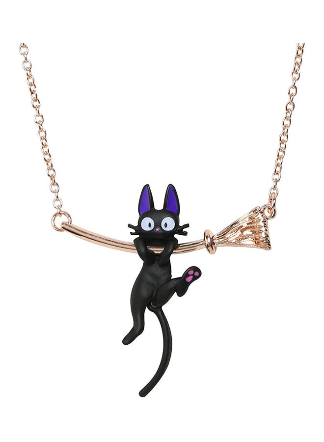 Studio Ghibli - Kiki'S Delivery Service Jiji Hanging On Broom Necklace - Image 1