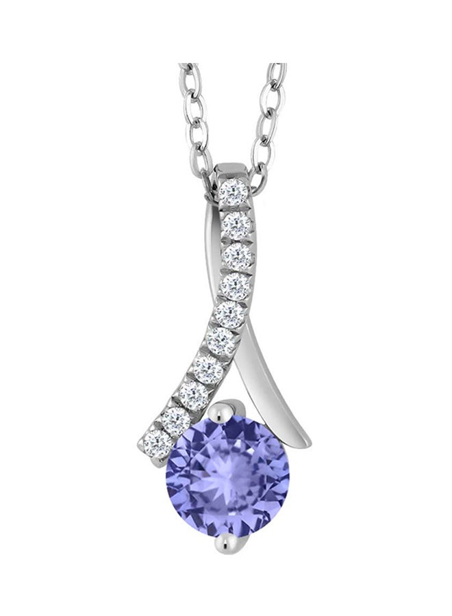 GEM STONE KING Tanzanite Pendant Necklace 