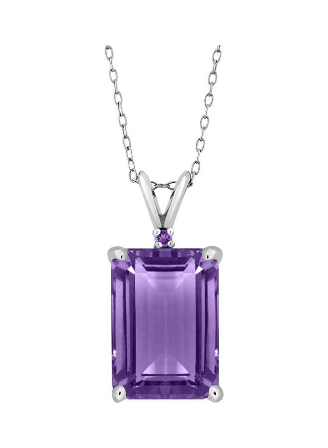 GEM STONE KING Amethyst Pendant Necklace 