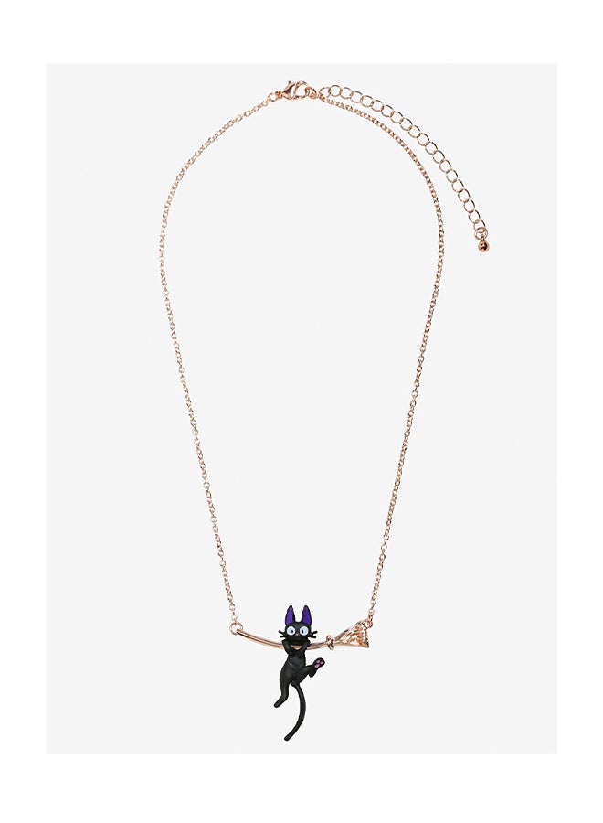 Studio Ghibli - Kiki'S Delivery Service Jiji Hanging On Broom Necklace - Image 1