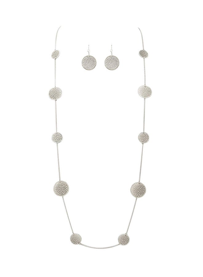 Rosemarie Collections - Filigree Coin Long Strand Necklace - Image 1