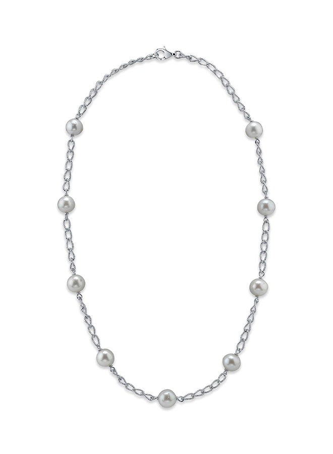 The Pearl Source - AAA Quality Round Freshwater Cultured Pearl Necklace - Image 1