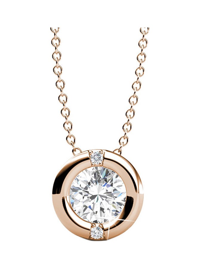 18K Zara Pendant Round Cut Cz Solitaire Necklace - v1553509582/N21647670A_1