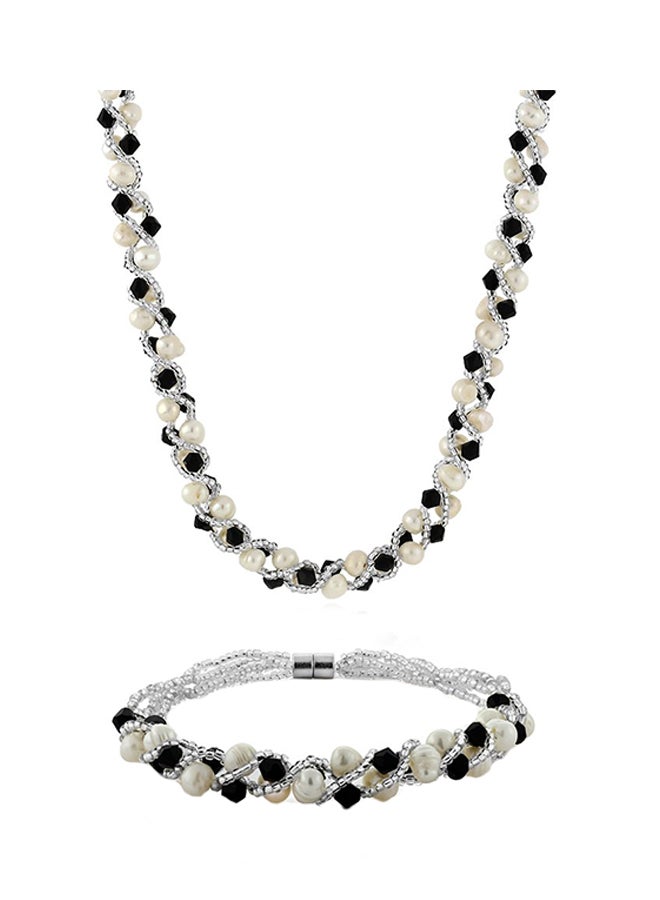 GEM STONE KING Cultured Freshwater Crystal Necklace