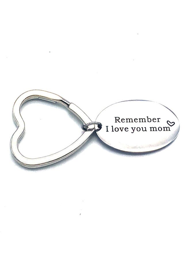 Udolove Remember I Love You Mom Keychain Pendant Necklace From Daughter (Mom Keychain Heart Ring)