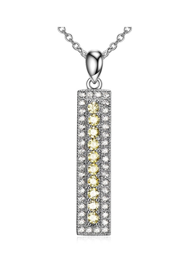 Sterling Silver Cubic Zirconia Studded Pendant
