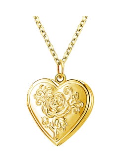 Love Heart Locket Flower Memories Photo Locket Charms Living Memory Locket Pendant Necklace
