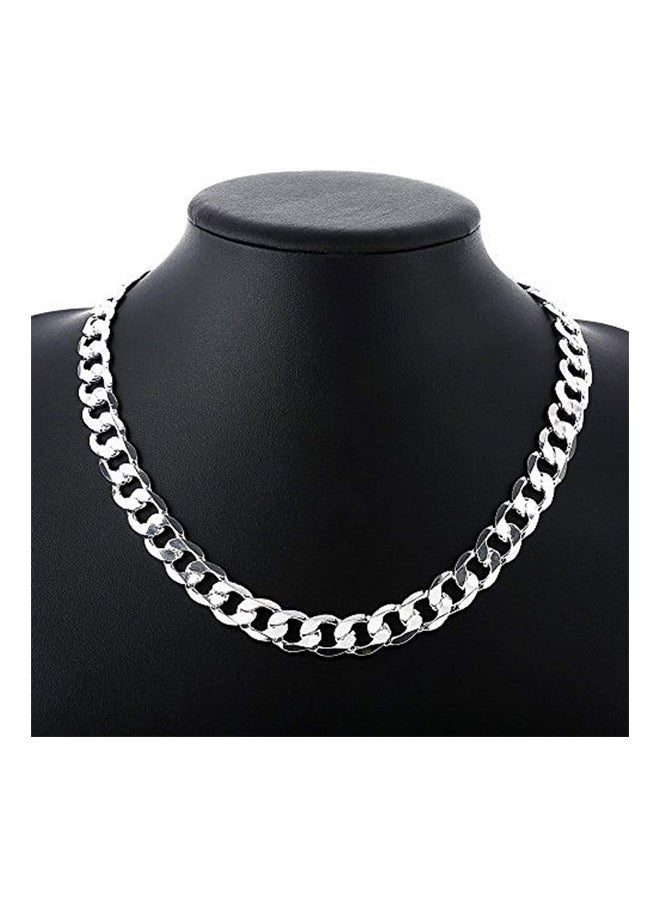 Curb Chain Necklace Solid Thick Fashion Jewelry 