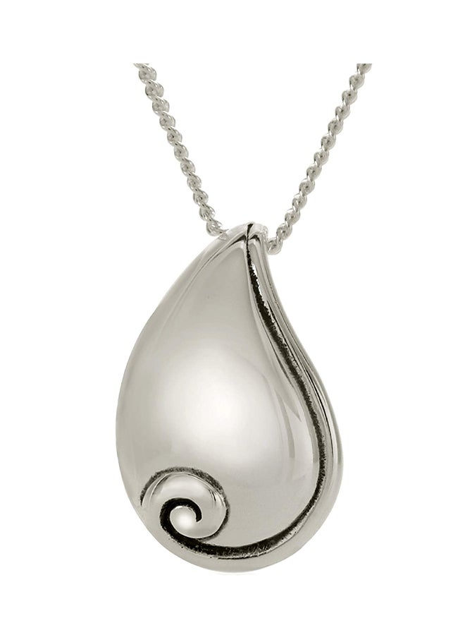No Tears Silver Plated Pendant Necklace