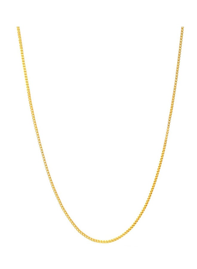 Box Link Chain Gold Plated Necklace