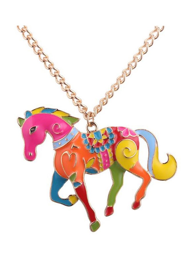 Andyle Cute Elegant Enamel Festoon Horse Chain Necklace 