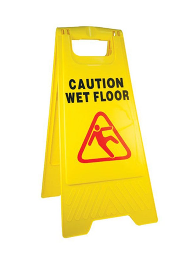 Caution Wet Floor English Yellow