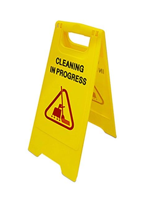 Caution Cleaning in Progress Sign Board Yellow