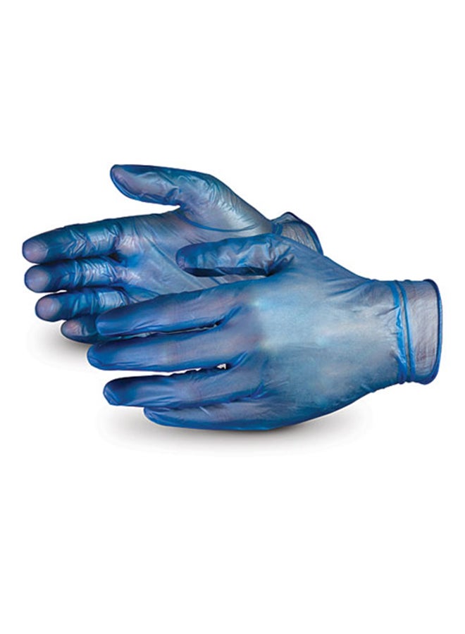 Vinyl Gloves Blue Medium Blue Medium