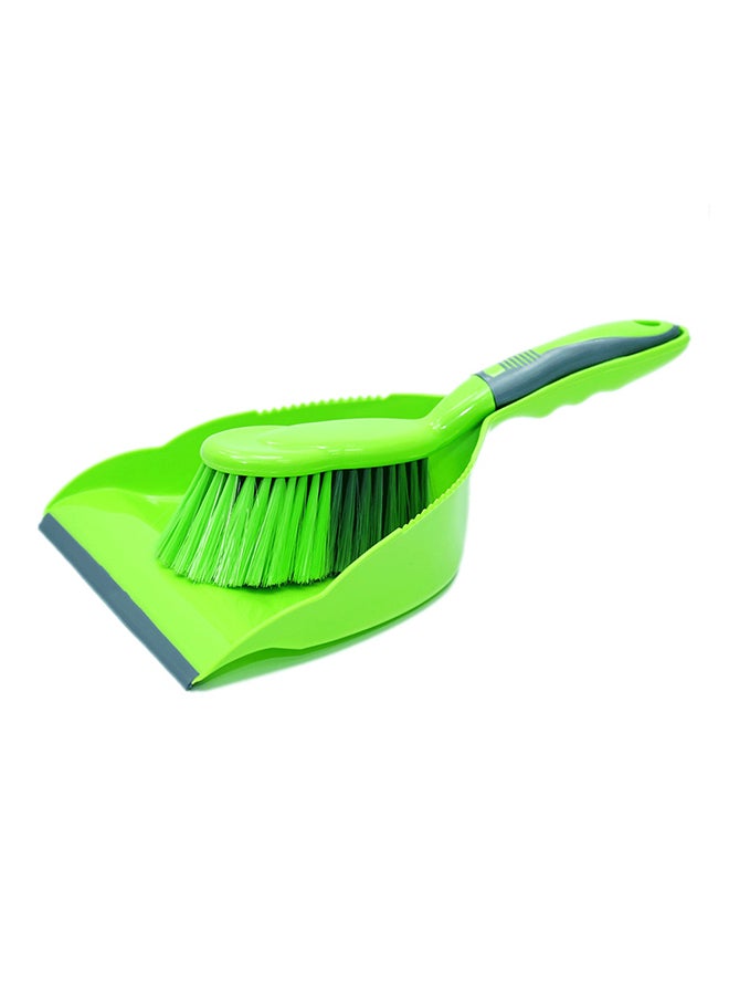 Dustpan With Brush Hq Green/Blue