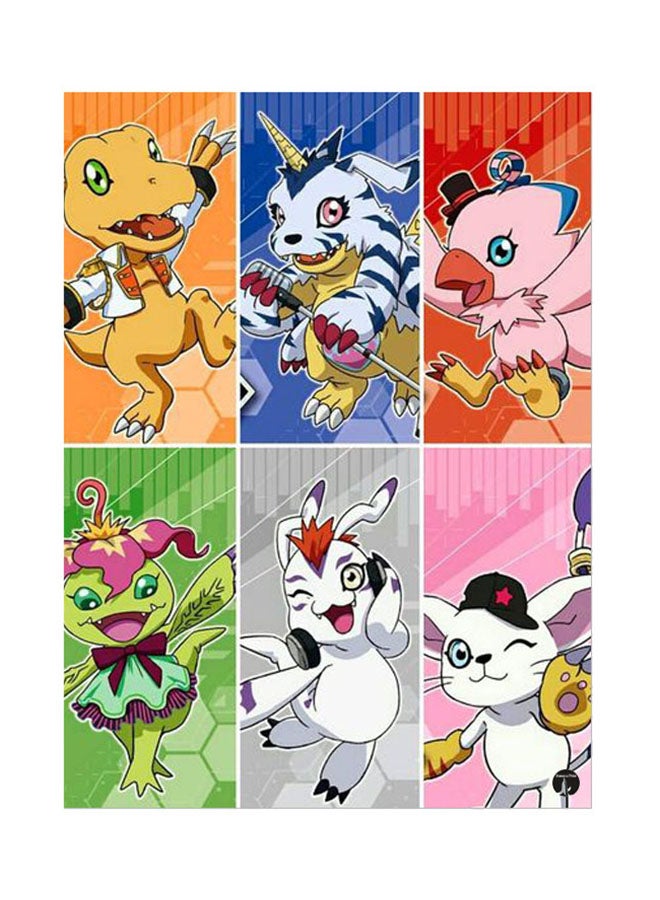 BP Metal Plate Of The Anime Digimon Poster Multicolour