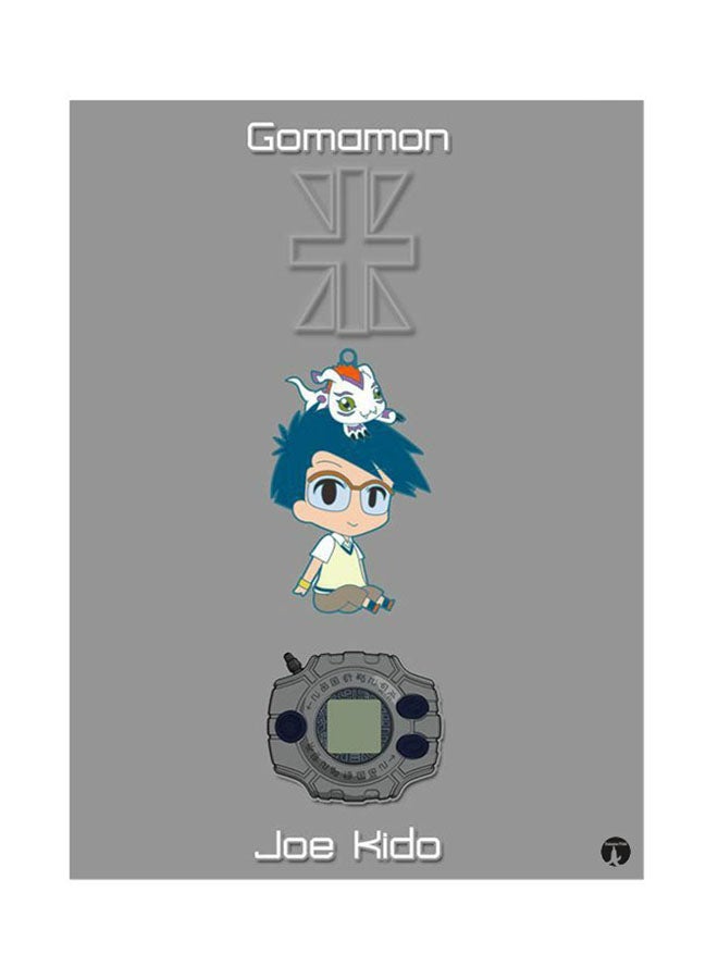 BP Metal Plate Of The Anime Digimon Poster Multicolour