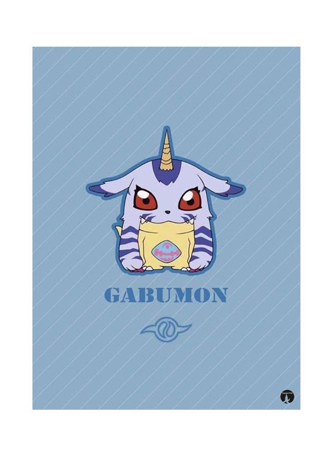 BP Metal Plate Of The Anime Digimon Poster Blue/Purple