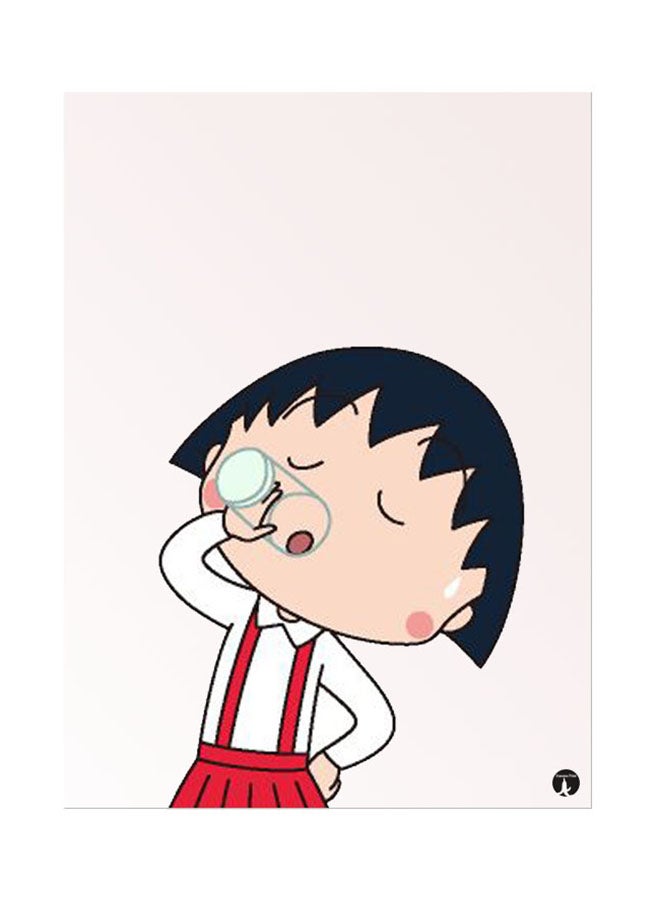 بي بي لوحة معدنية لبوستر أنيمي ماروكو الصغيرة متعدد الألوان