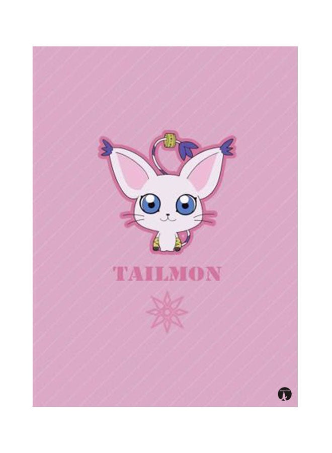 BP Metal Plate Of The Anime Digimon Poster Pink/Blue