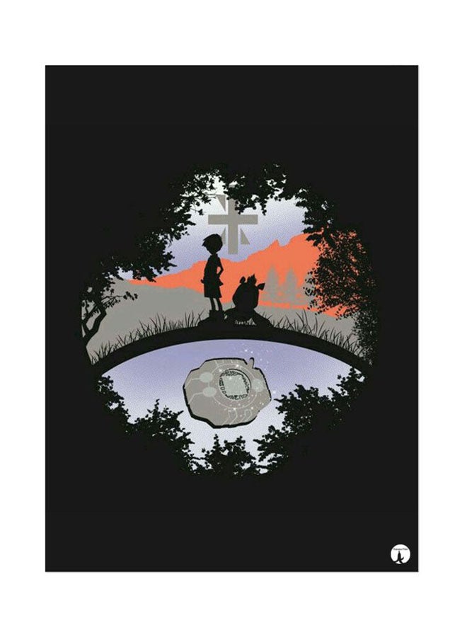 BP Metal Plate Of The Anime Digimon Poster Multicolour