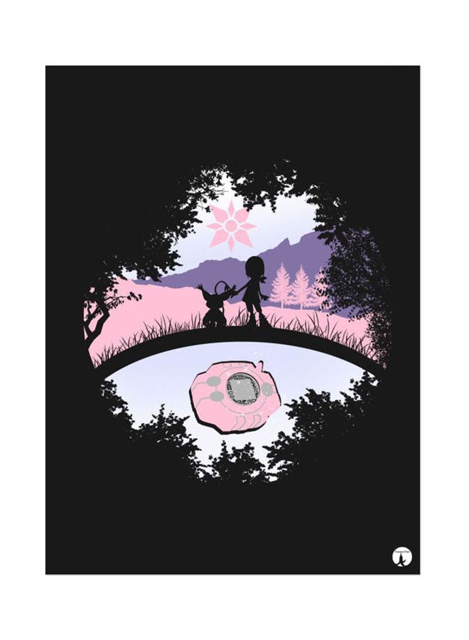 BP Metal Plate Of The Anime Digimon Poster Multicolour