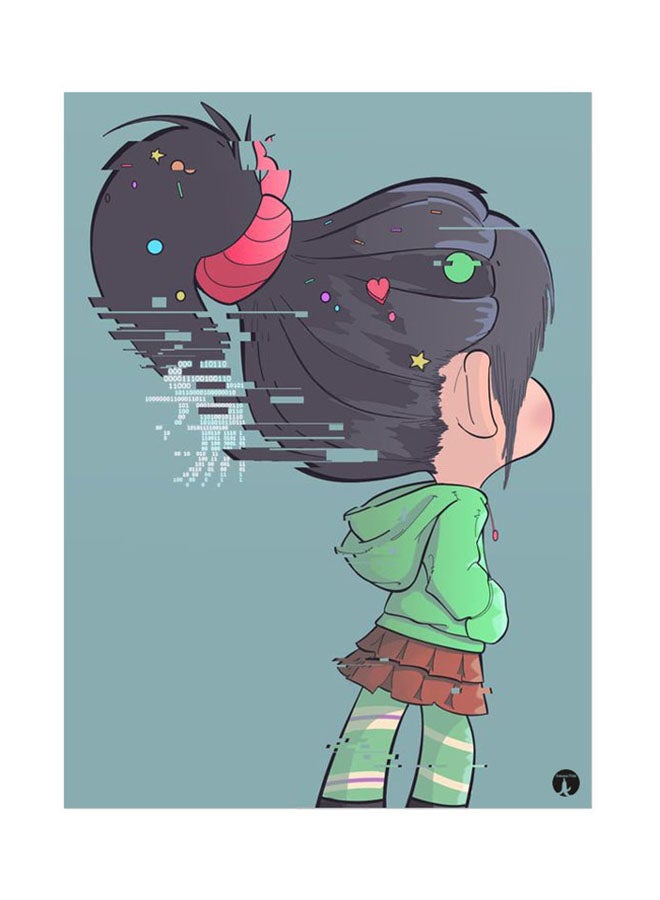 BP Metal Plate Of Disney Poster Multicolour