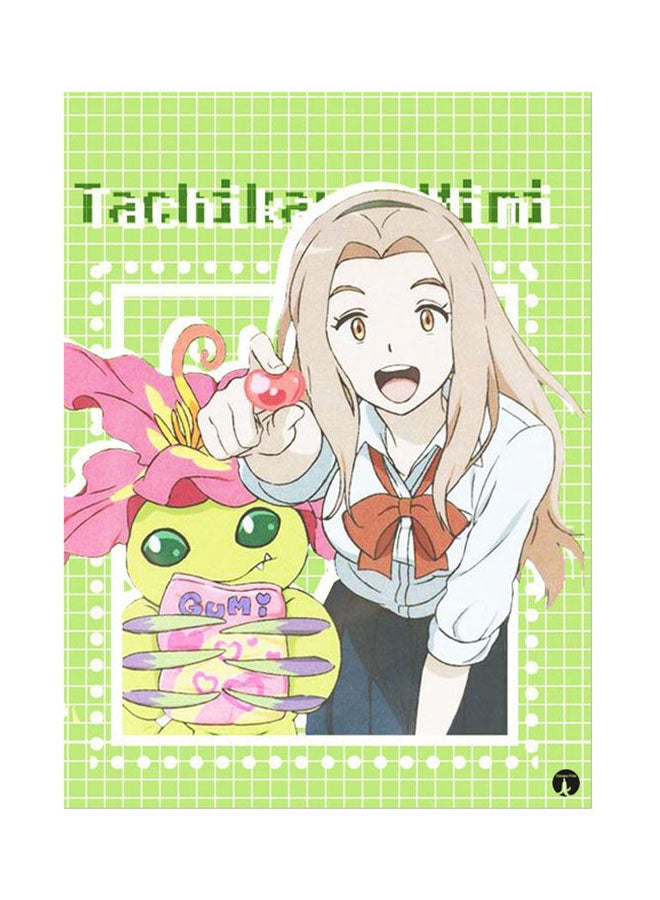 بي بي لوحة معدنية لملصق مسلسل الرسوم المتحركة أبطال الديجيتال متعدد الألوان