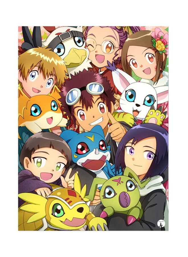 BP Metal Plate Of The Anime Digimon Poster Multicolour