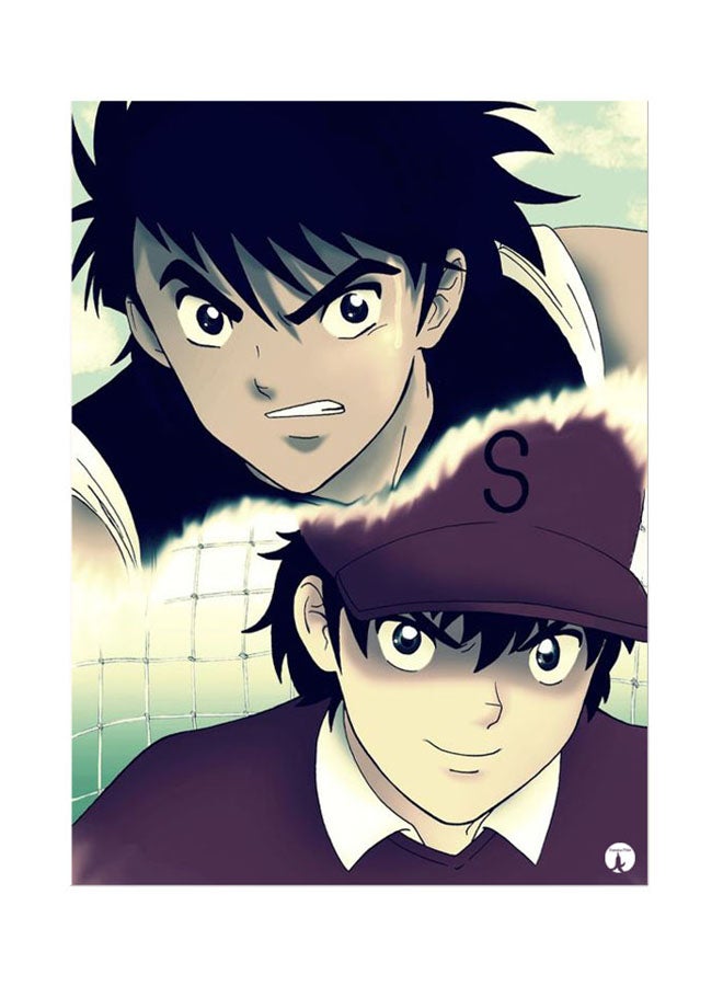 BP Metal Plate Of The Anime Captain Majid Poster Multicolour