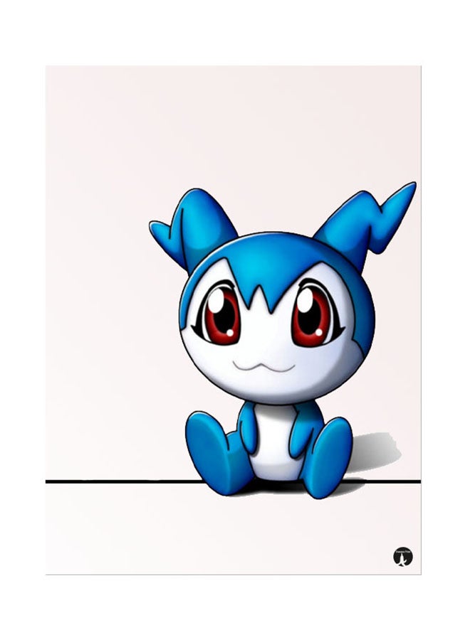 BP Metal Plate Of The Anime Digimon Poster White/Blue