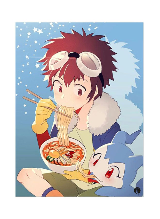 BP Metal Plate Of The Anime Digimon Poster Multicolour