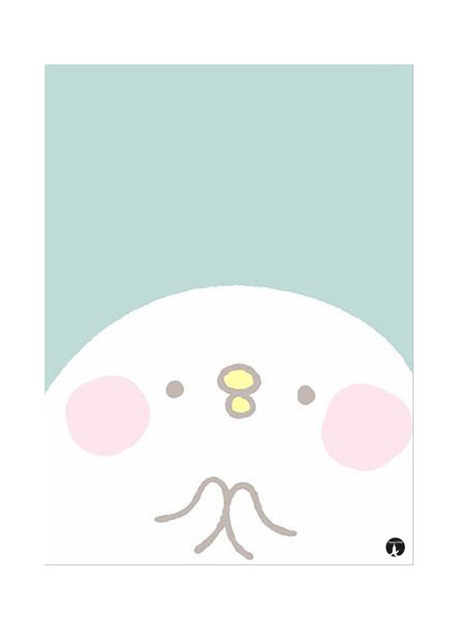 BP Metal Plate Of A Duck Poster Blue/White