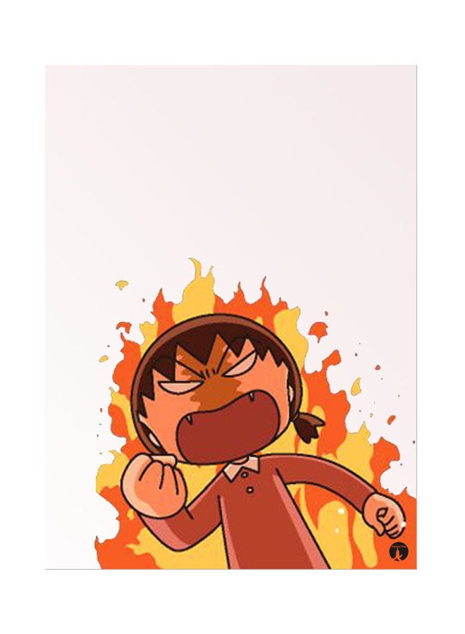BP Metal Plate Of The Anime Chibi Maruko-Chan Poster Multicolour