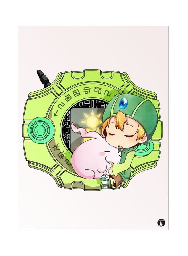 BP Metal Plate Of The Anime Digimon Poster Multicolour