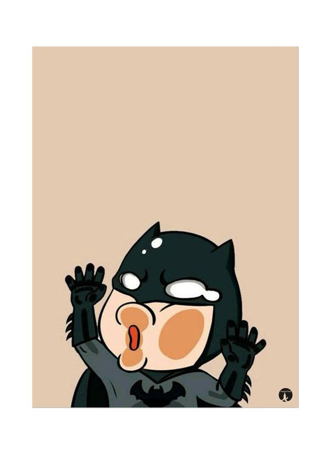 BP Metal Plate Of Batman Poster Orange/Grey/Green