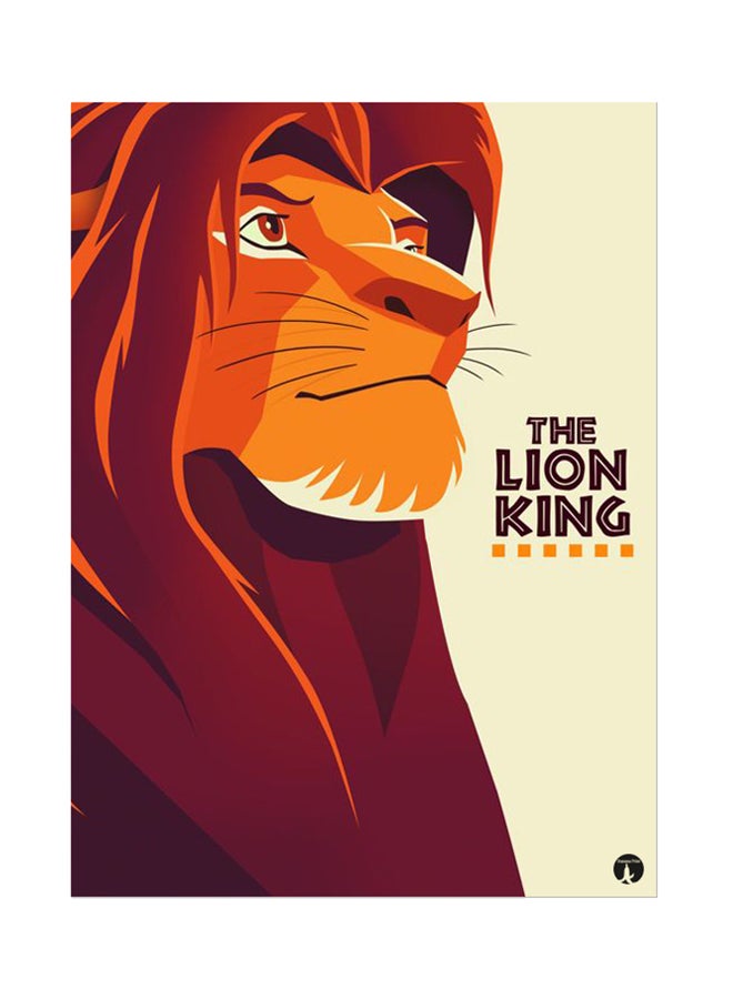 BP Metal Plate Of Disney Poster Orange/Cream