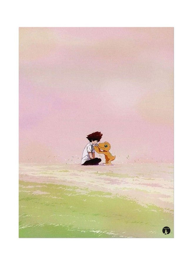 BP Metal Plate Of The Anime Digimon Poster Multicolour