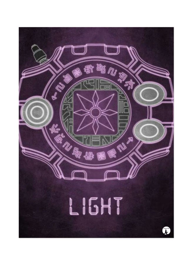 BP Metal Plate Of The Anime Digimon Poster Multicolour