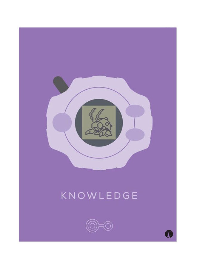 BP Metal Plate Of The Anime Digimon Poster Purple/Grey