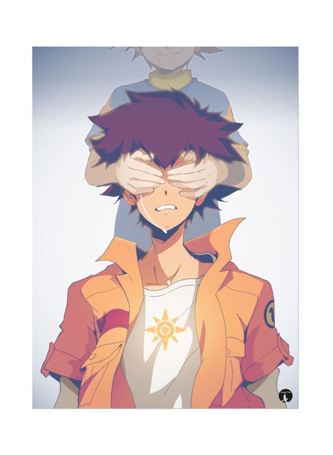 BP Metal Plate Of The Anime Digimon Poster Multicolour