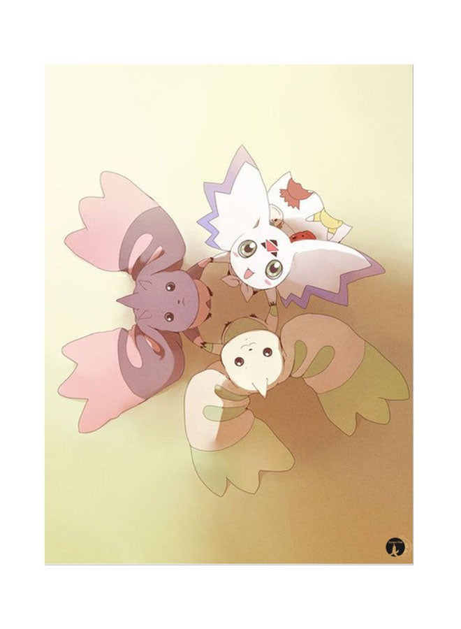 BP Metal Plate Of The Anime Digimon Poster Multicolour