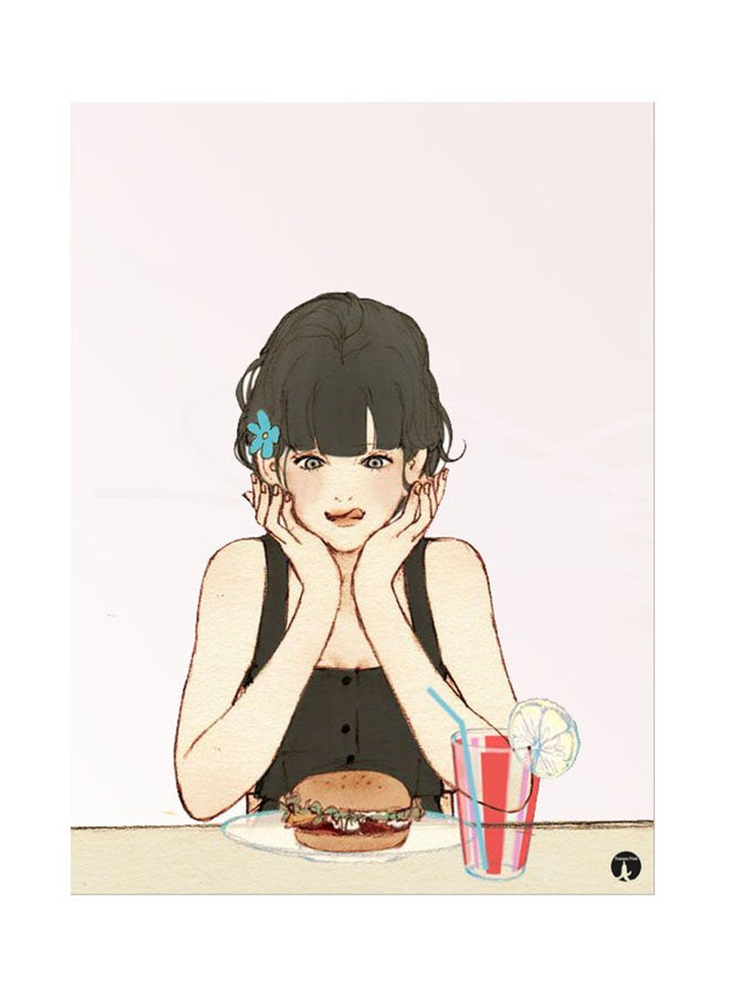 BP Metal Plate Of Korean Art Poster Multicolour